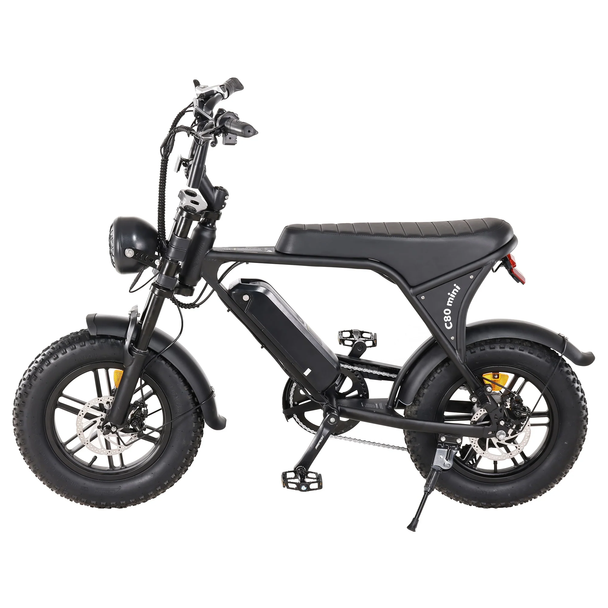 OUXI C80 – Mini Fatbike – Zwart - Image 2