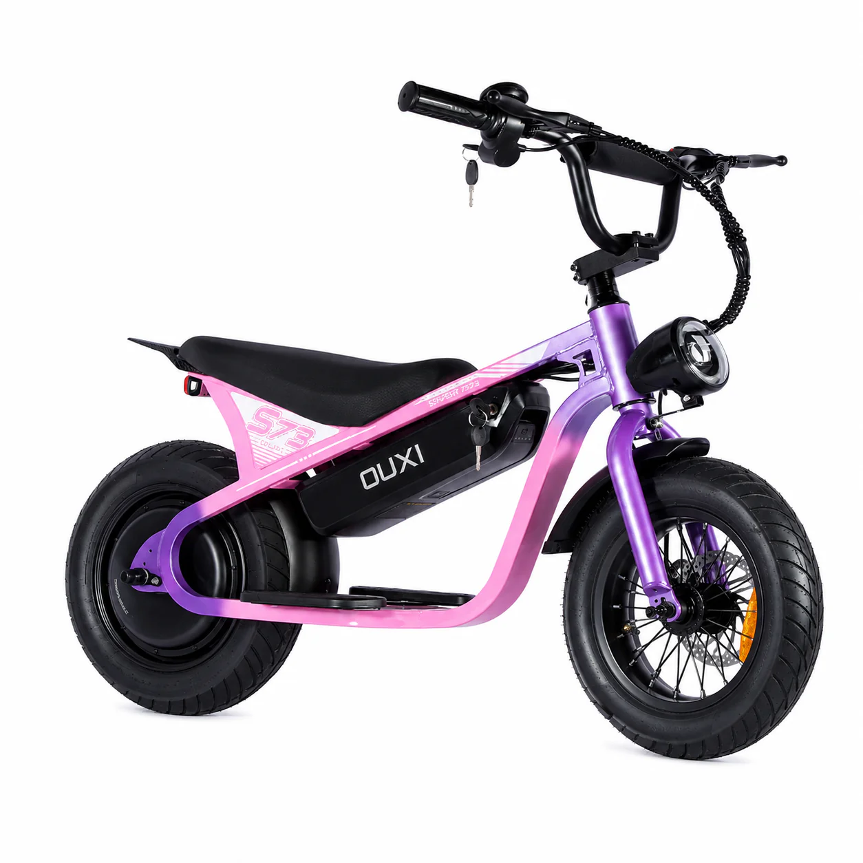 OUXI S73 Mini Elektrische Loopfiets – Roze / Paars