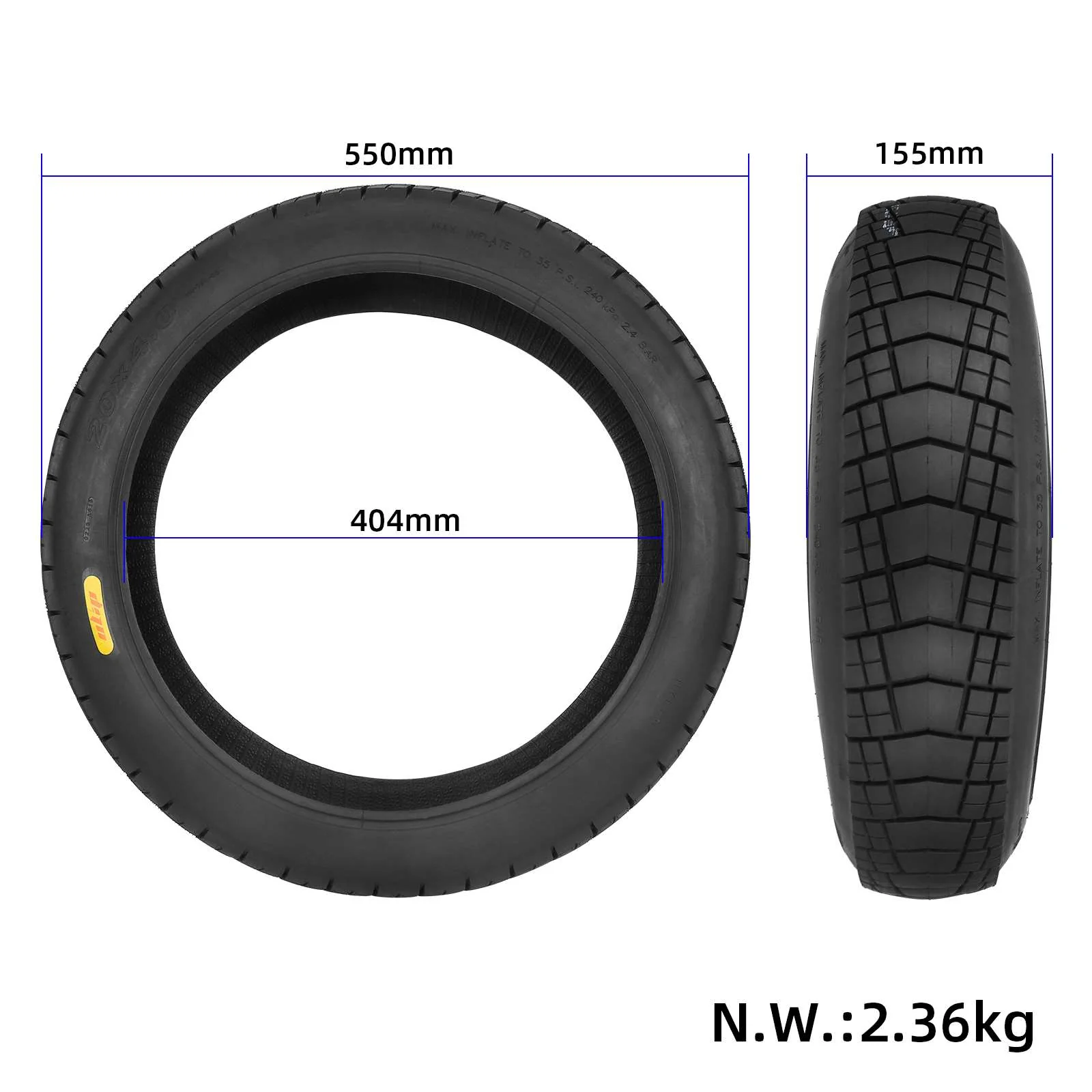Ulip 20x4.0 Fatbike Buitenband – Voor alle 20 inch fatbikes - Image 3
