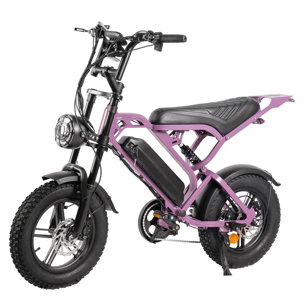 V20 Pro Mini Fatbike – Black / Grey / Purple - Image 3